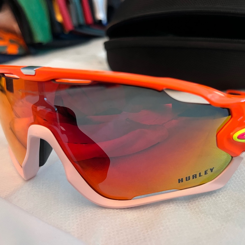 Oakley Vibrant Orange and Pink Sunglasses